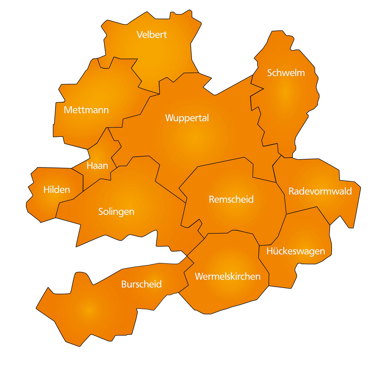 Karte Geschäftsgebiet