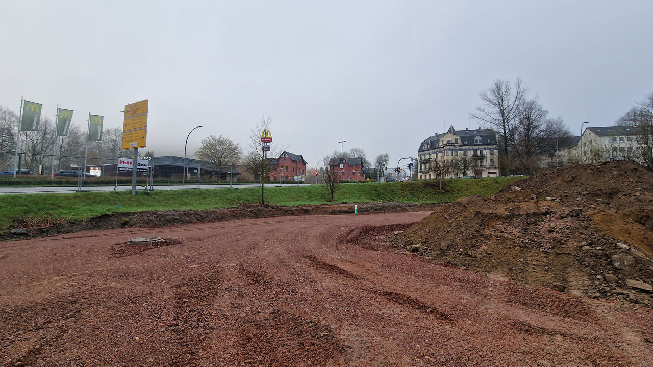Dreckhaufen auf der Baustelle