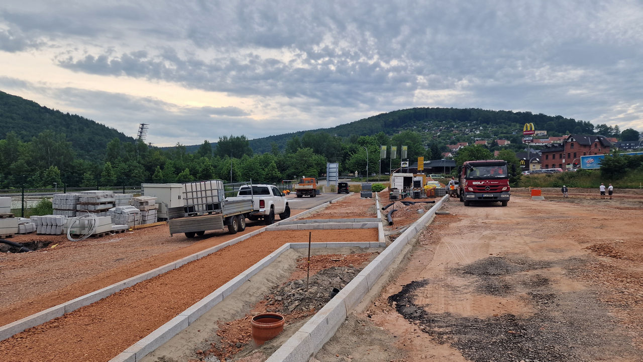 Bilder von der Parkplatzbaustelle