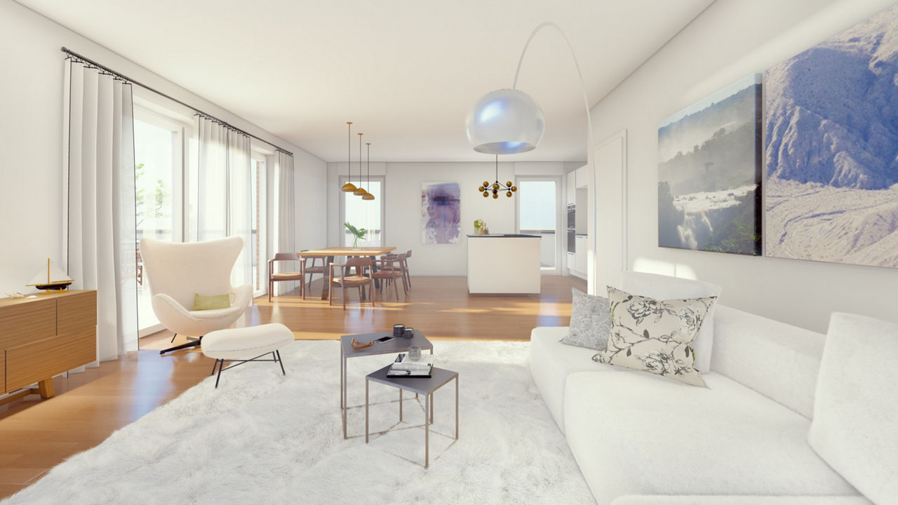 Bild von einem schön designten Wohnzimmer