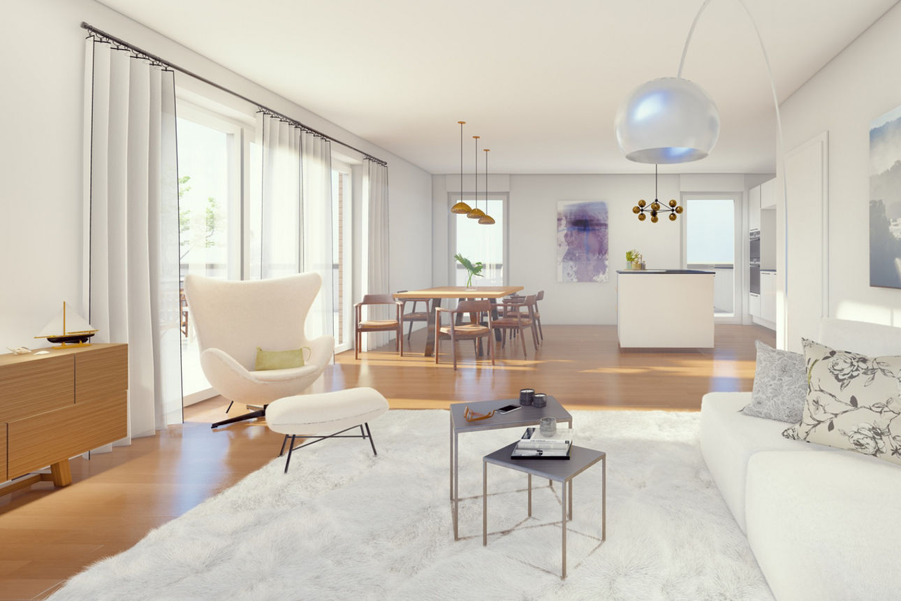 Bild von einem schön designten Wohnzimmer