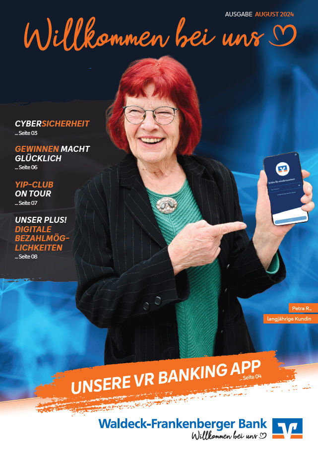 Eine Werbeanzeige für die Waldeck-Frankenberger Bank