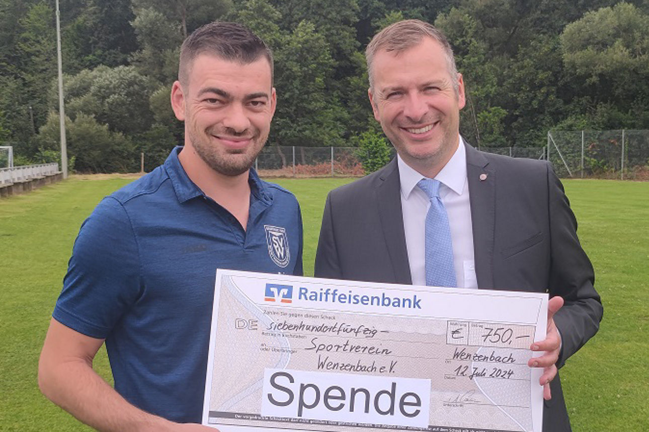 750 Euro für den 5. Raiffeisen-Cup des SV Wenzenbach e.V.