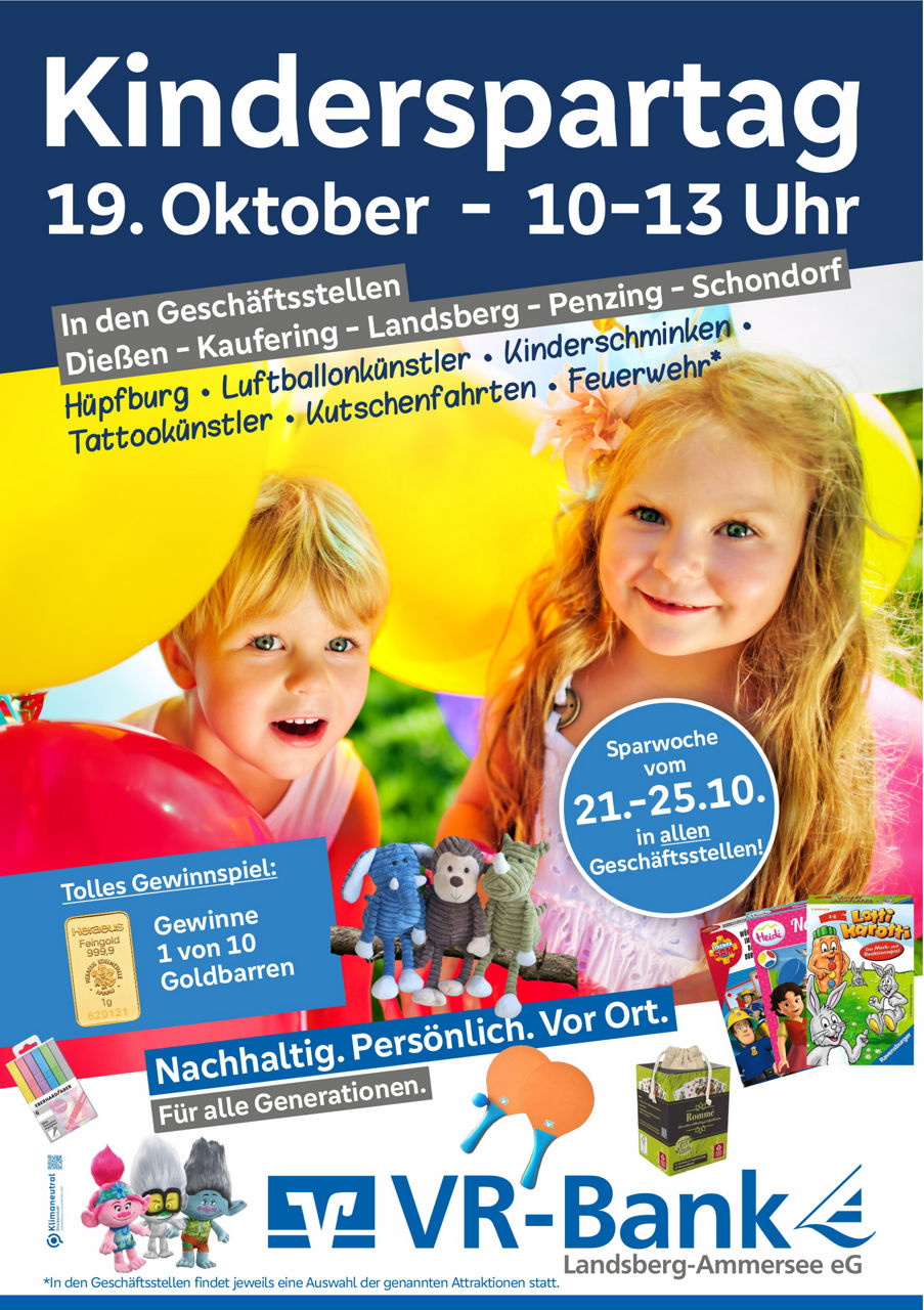 Morgen startet der Kinderspartag 2024!