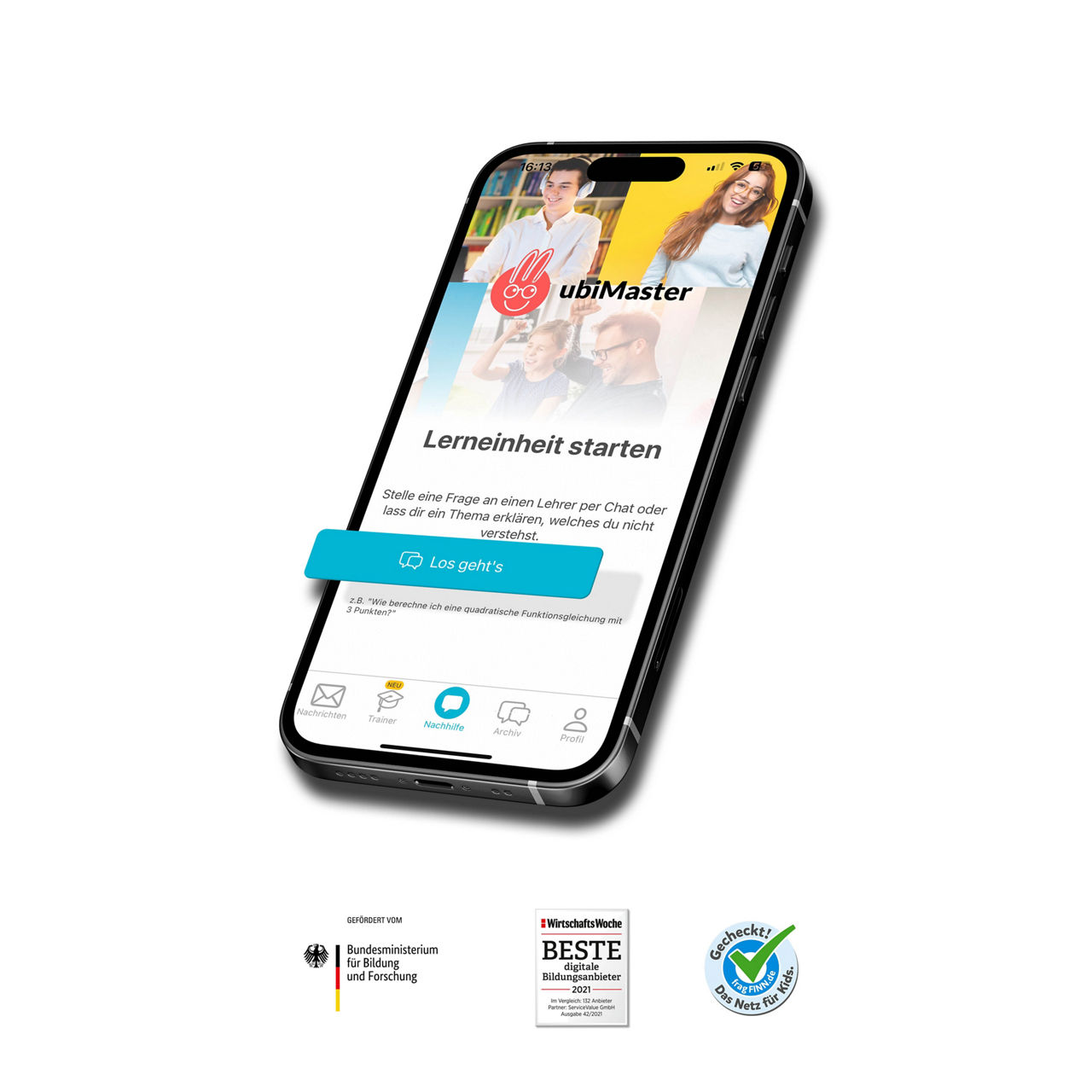 Handy mit ubiMasterApp