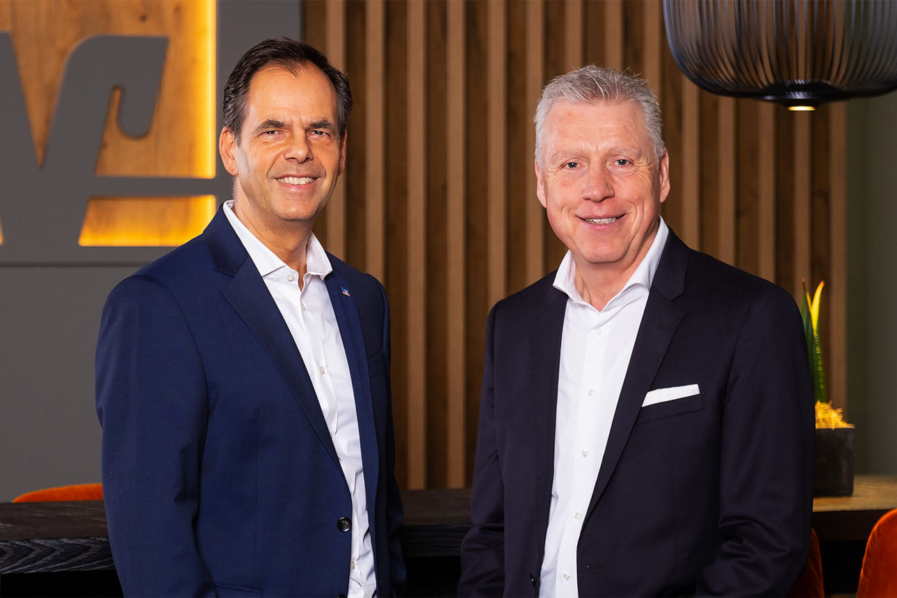 Michael Willemse und Jürgen Cleven, Vorstände der Volksbank Viersen
