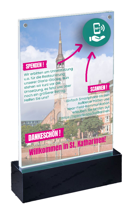 Foto einer digitalen Spendendose