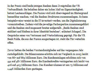 Bild der Zeitungsberichtes aus der Onlineausgabe der Fuldaer Zeitung