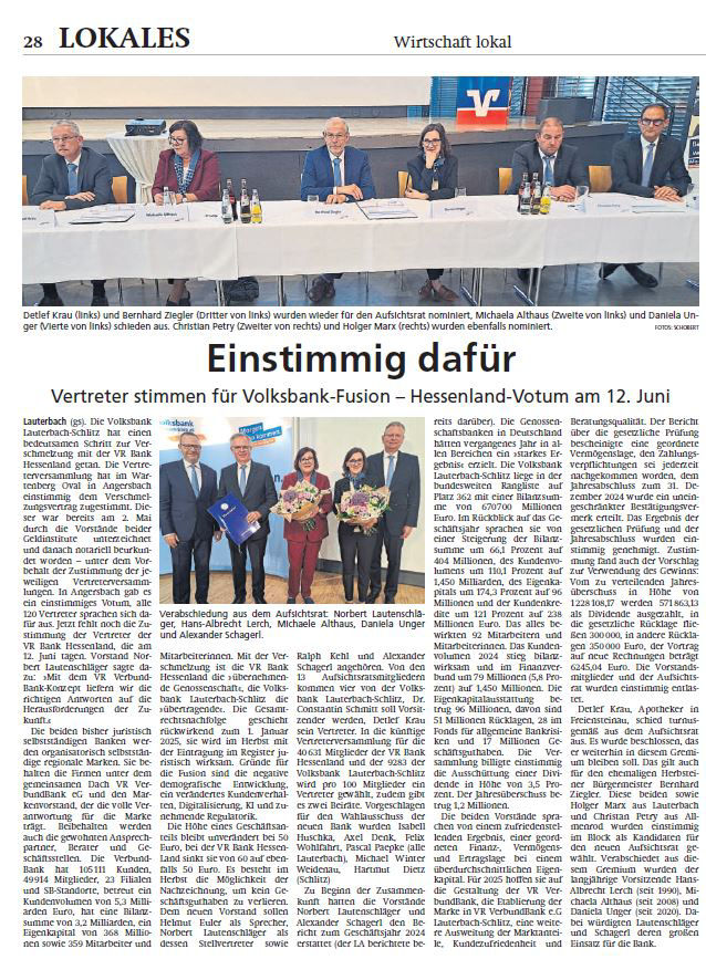 Bild der Berichterstattung im Lauterbacher Anzeiger