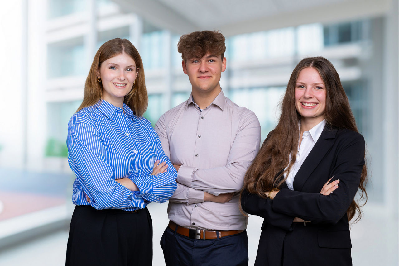 VBBS-Azubis: Janna Gnech, Ole Sasse und Alina Recker