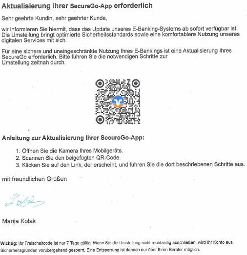 FAKE – bitte nicht scannen