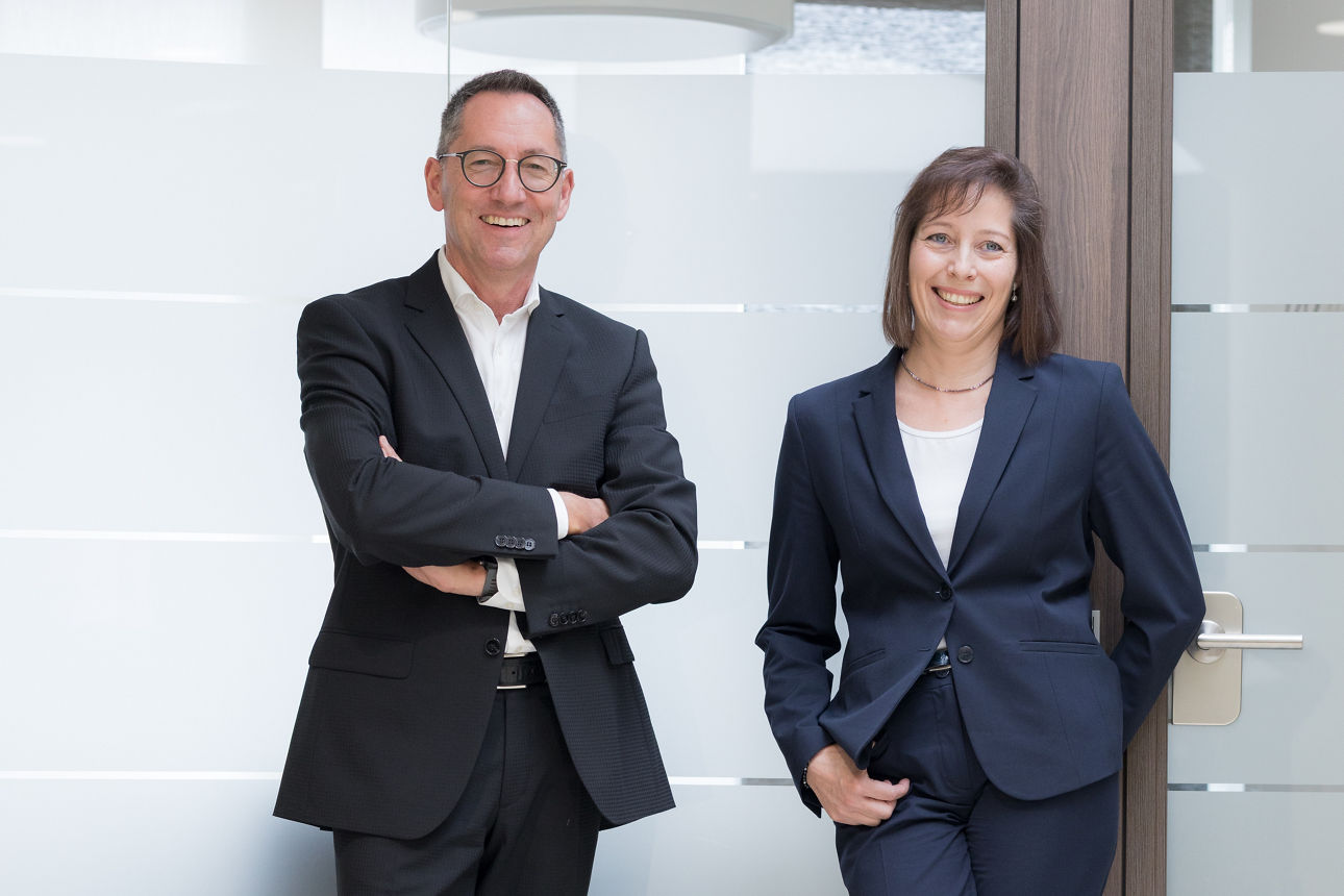 Das Team mit Wandel: Vorstände Harald Löhner und Heike Hartmann