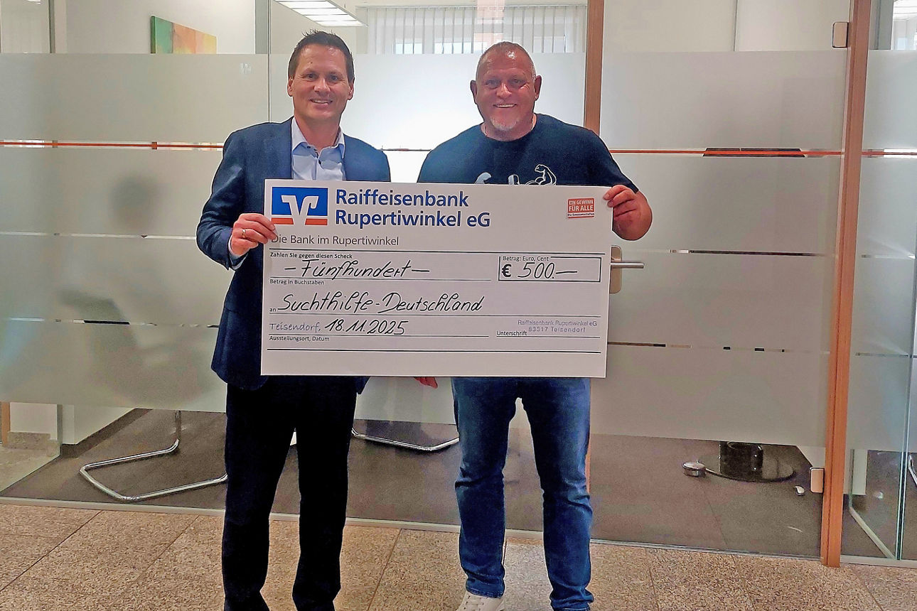 Die Übergabe der Spende erfolgte durch unseren Vorstand Wolfgang Thanbichler an den Leiter, Manfred Zeilinger. 