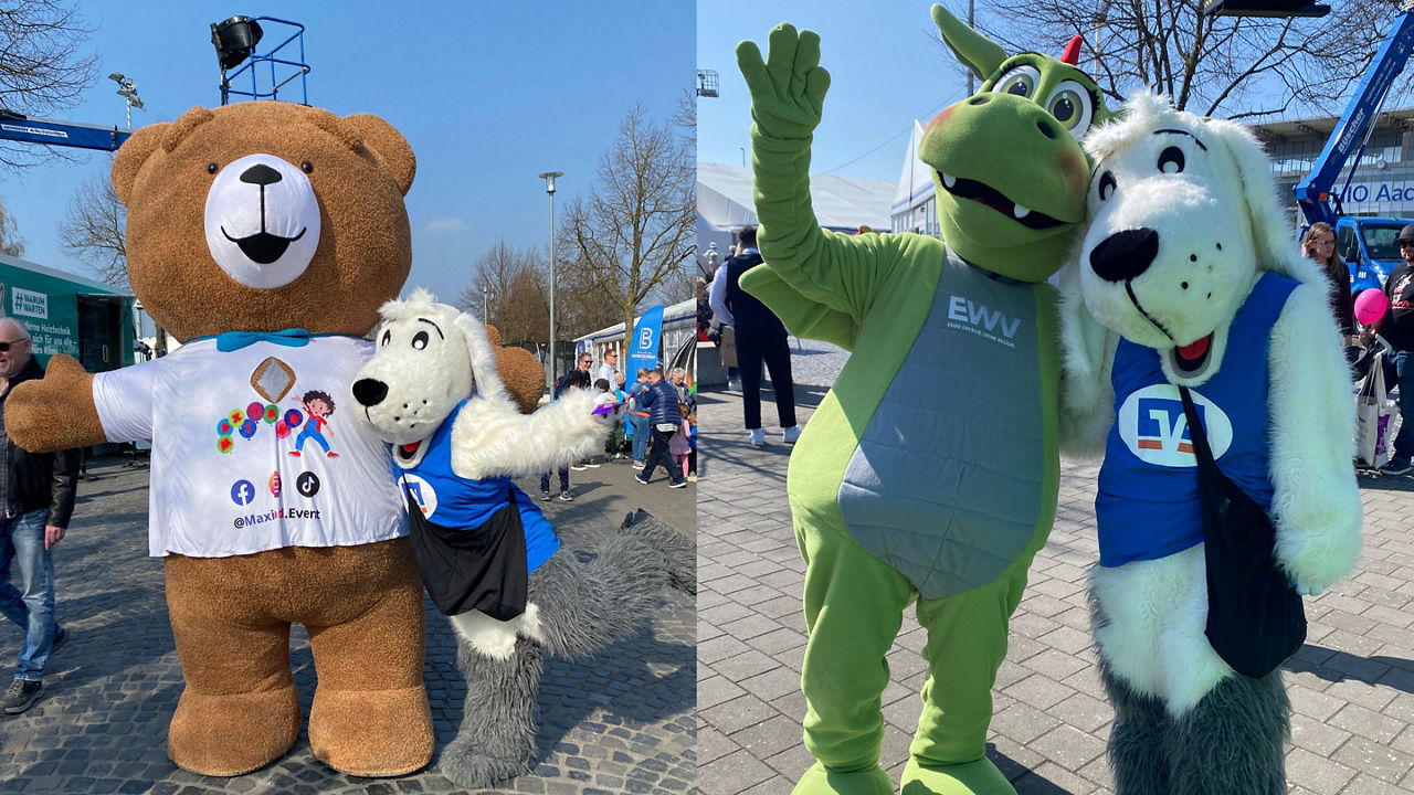 Maskottchen Sam und seine Freunde 