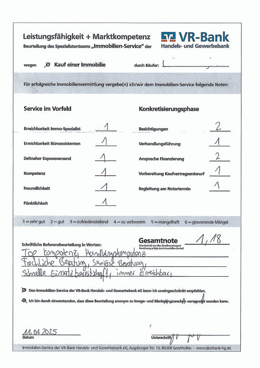 Bild Kundenfeedback
