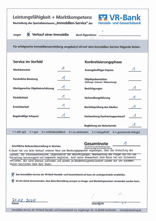Bild Kundenfeedback