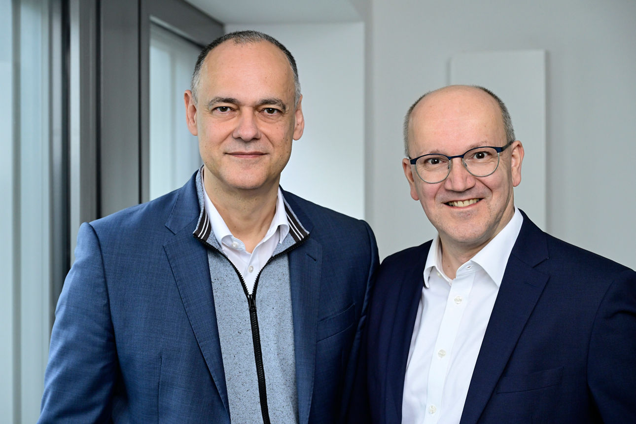 Bild der Vorstandsmitglieder Oliver Pöpplau (Vorsitzender) und Jörg Bercher