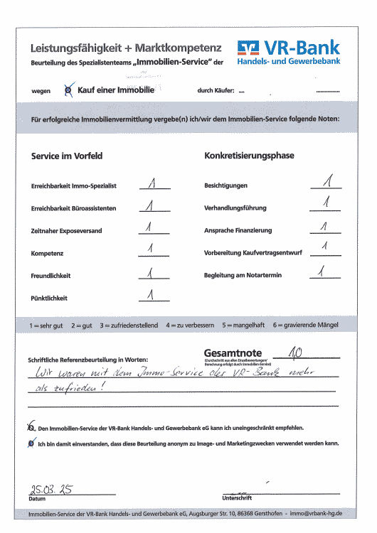 Bild Kundenfeedback