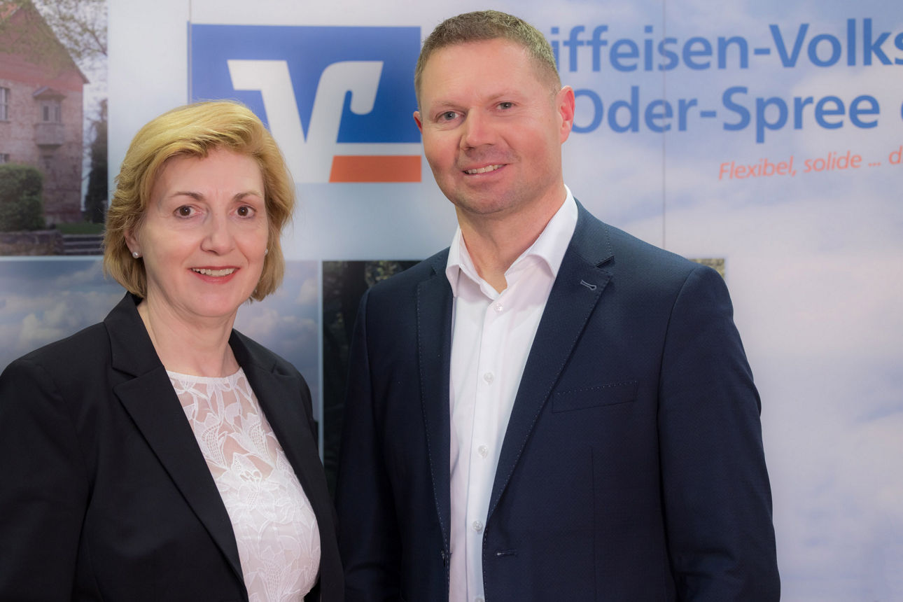 Foto Vorstände: Ramona Roggan und André Schmitz