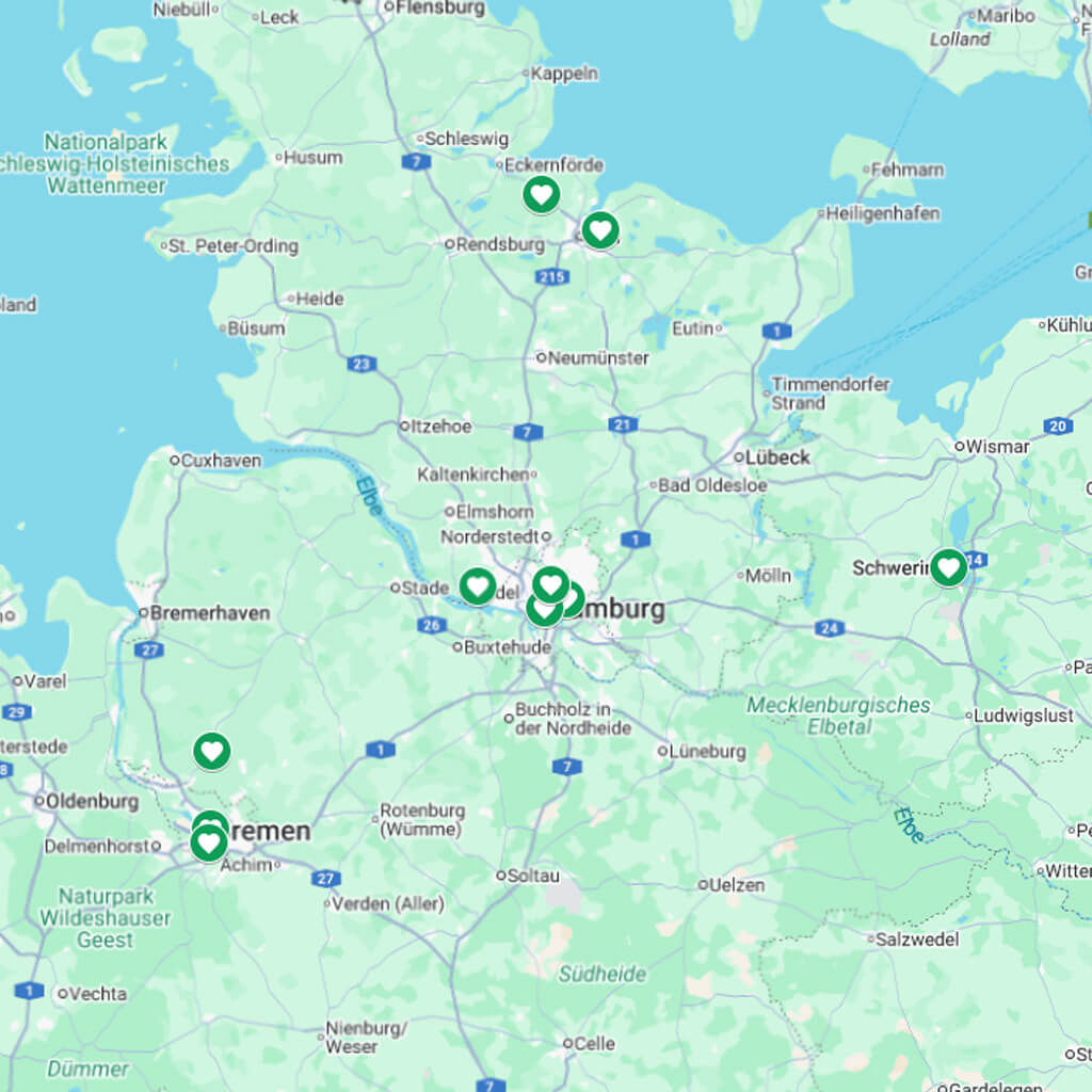 Spendenlandkarte der PSD Bank Nord