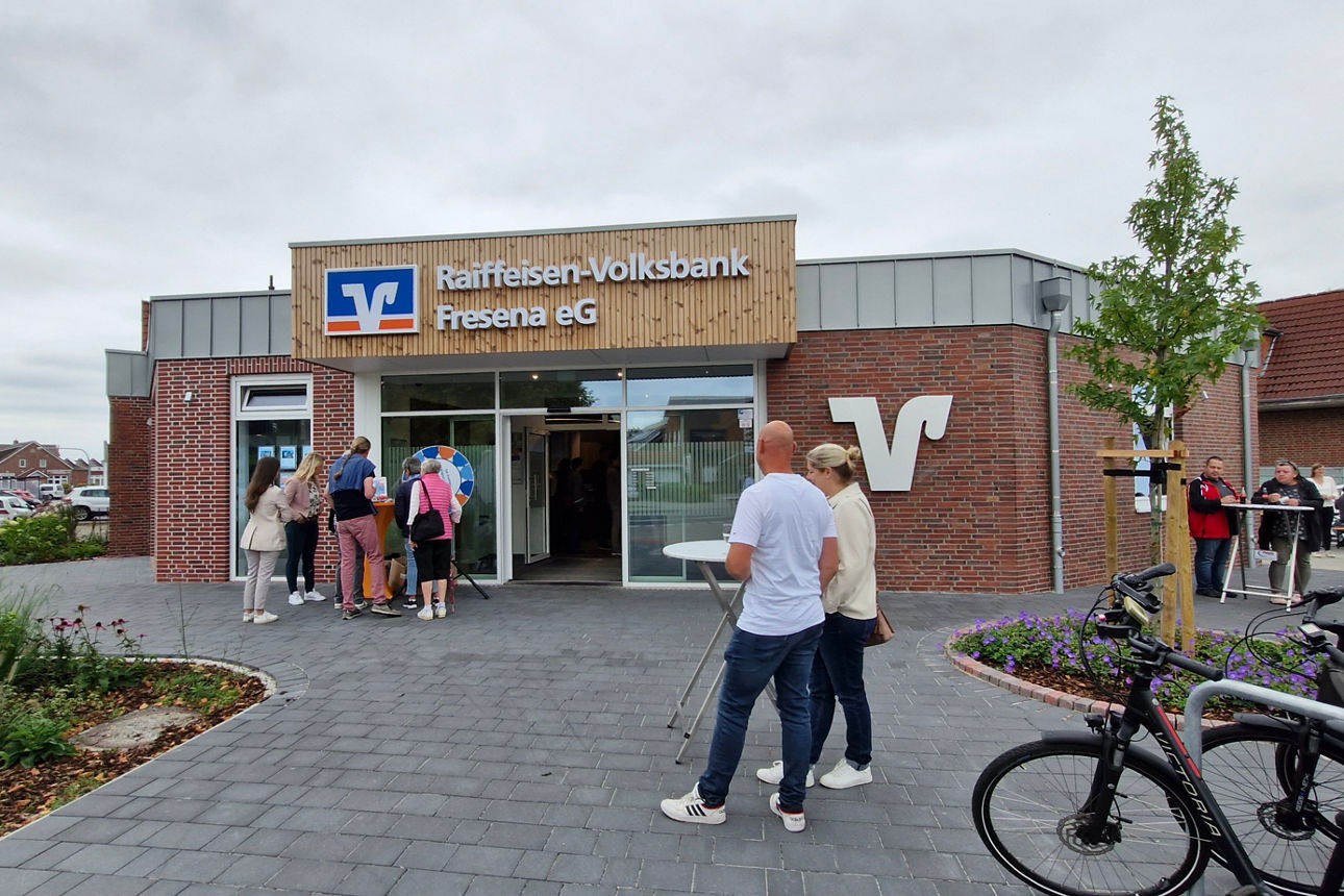 Blick auf die Filiale