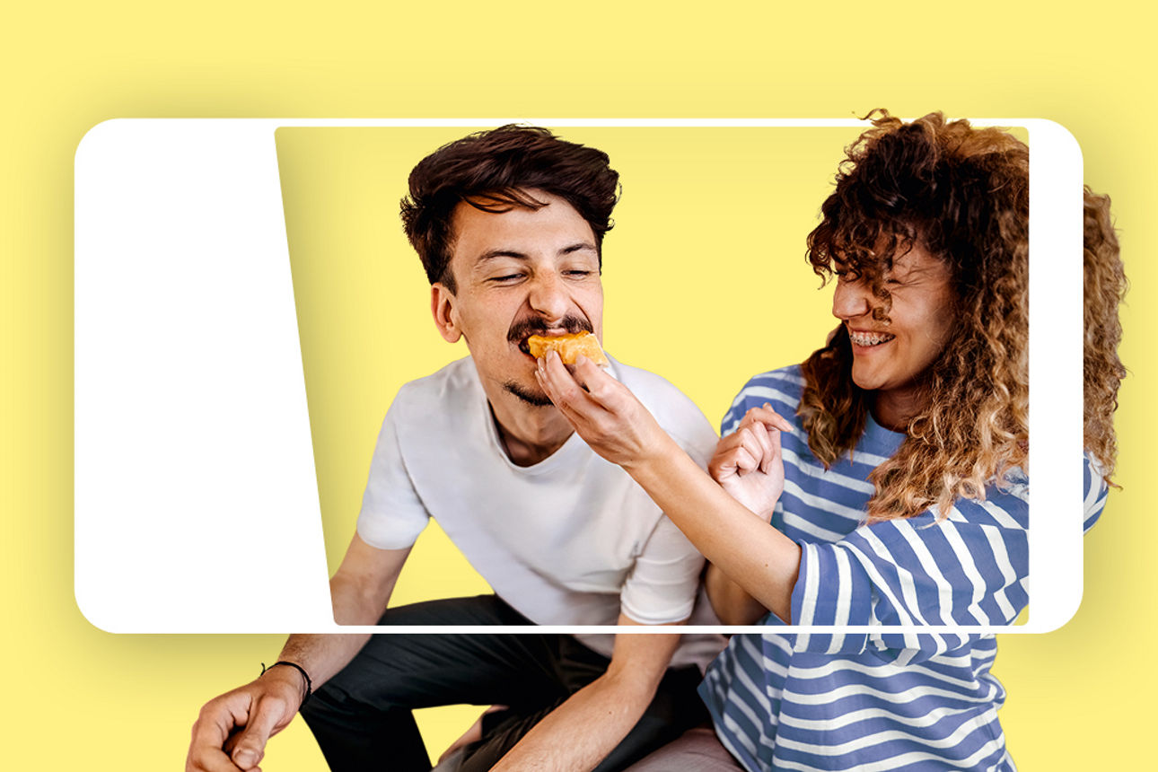 Wero Motiv: Frau füttert Mann