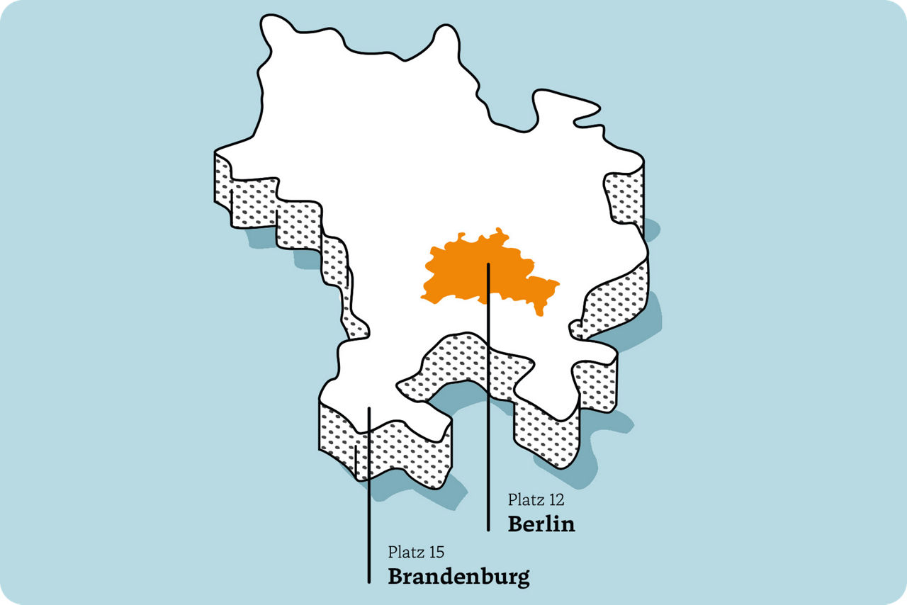  Karte von Berlin und Brandenburg