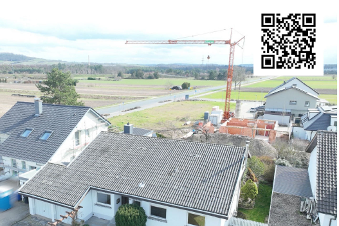 Ansicht Grundstück mit Haus von oben