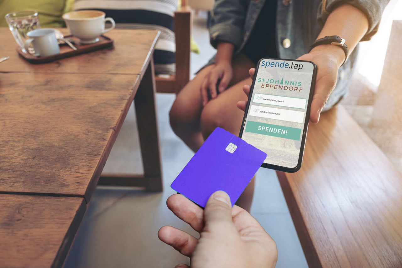 Darstellung eines digitalen Klingelbeutels