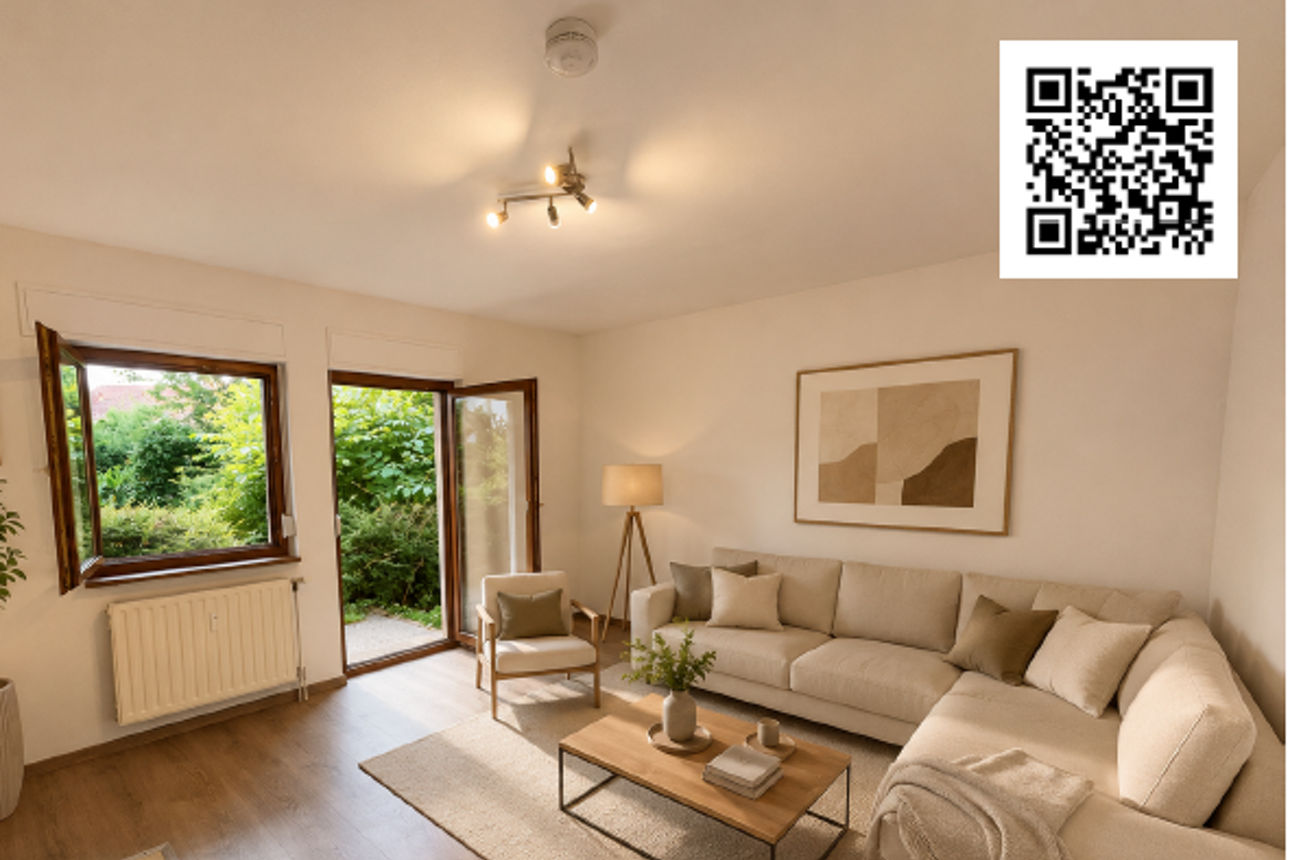 Bild Wohnzimmer mit beiger Couch