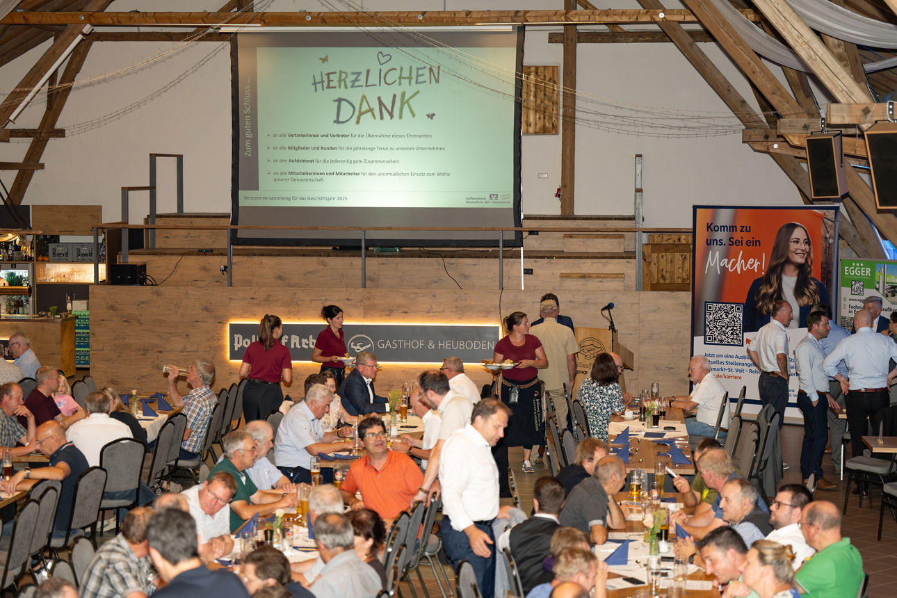 Im Saal bei Gasthof Pallauf in Arbing fand die Vertreterversammlung 2026 statt.