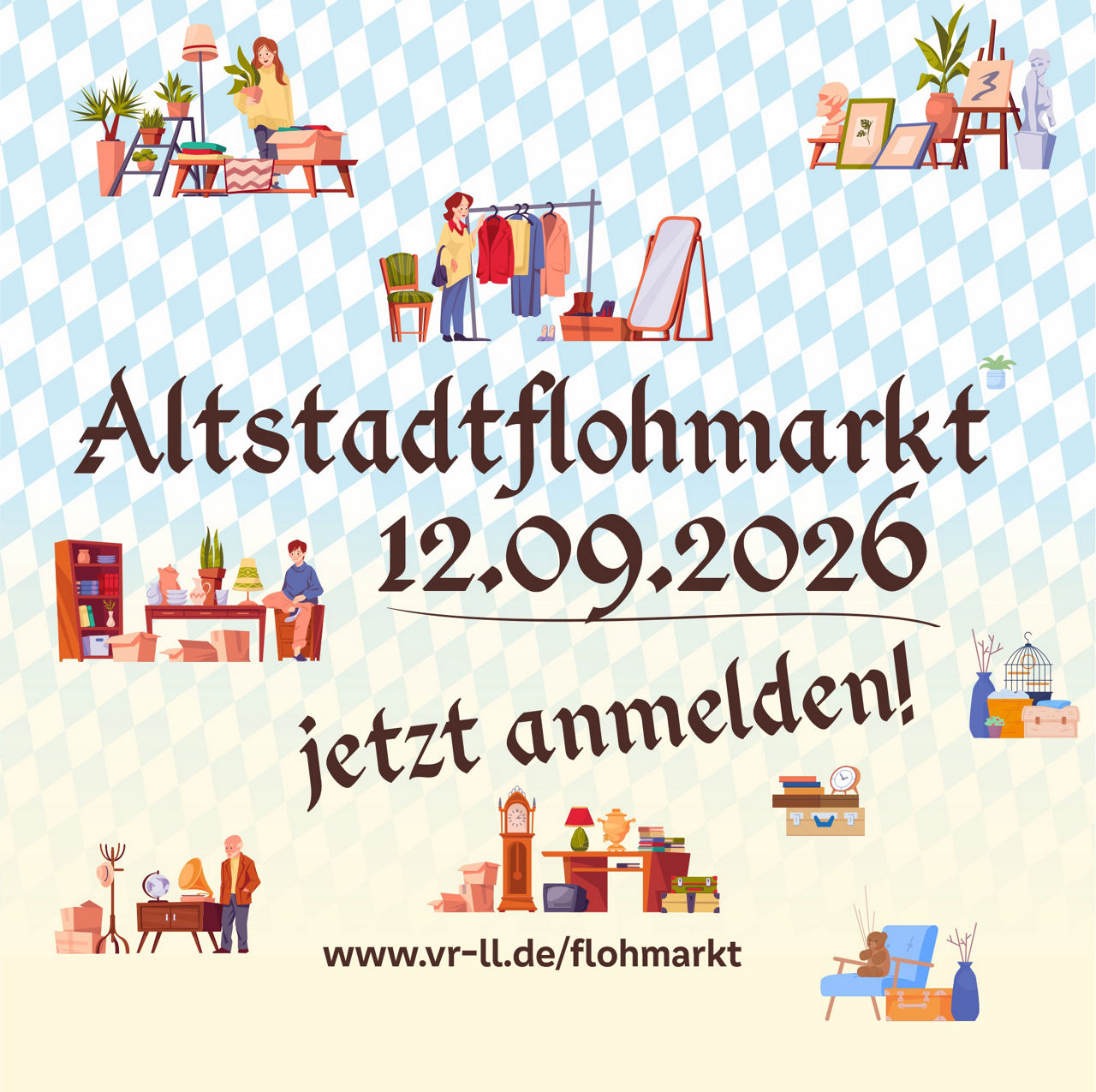 Jetzt anmelden zum 3. Altstadtflohmarkt.