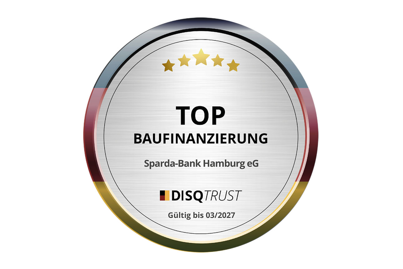 Testsiegel Sparda-Bank Hamburg Top Baufinanzierung von DisqTrust
