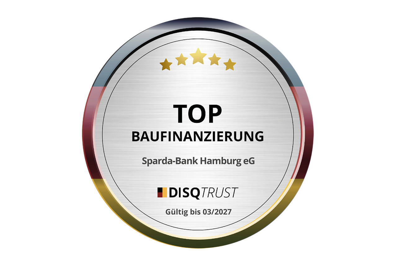 Logo der Auszeichnung Top Baufinanzierung Sparda-Bank Hamburg 2026