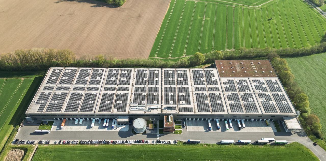 Luftbild des Distributionszentrums Nottuln