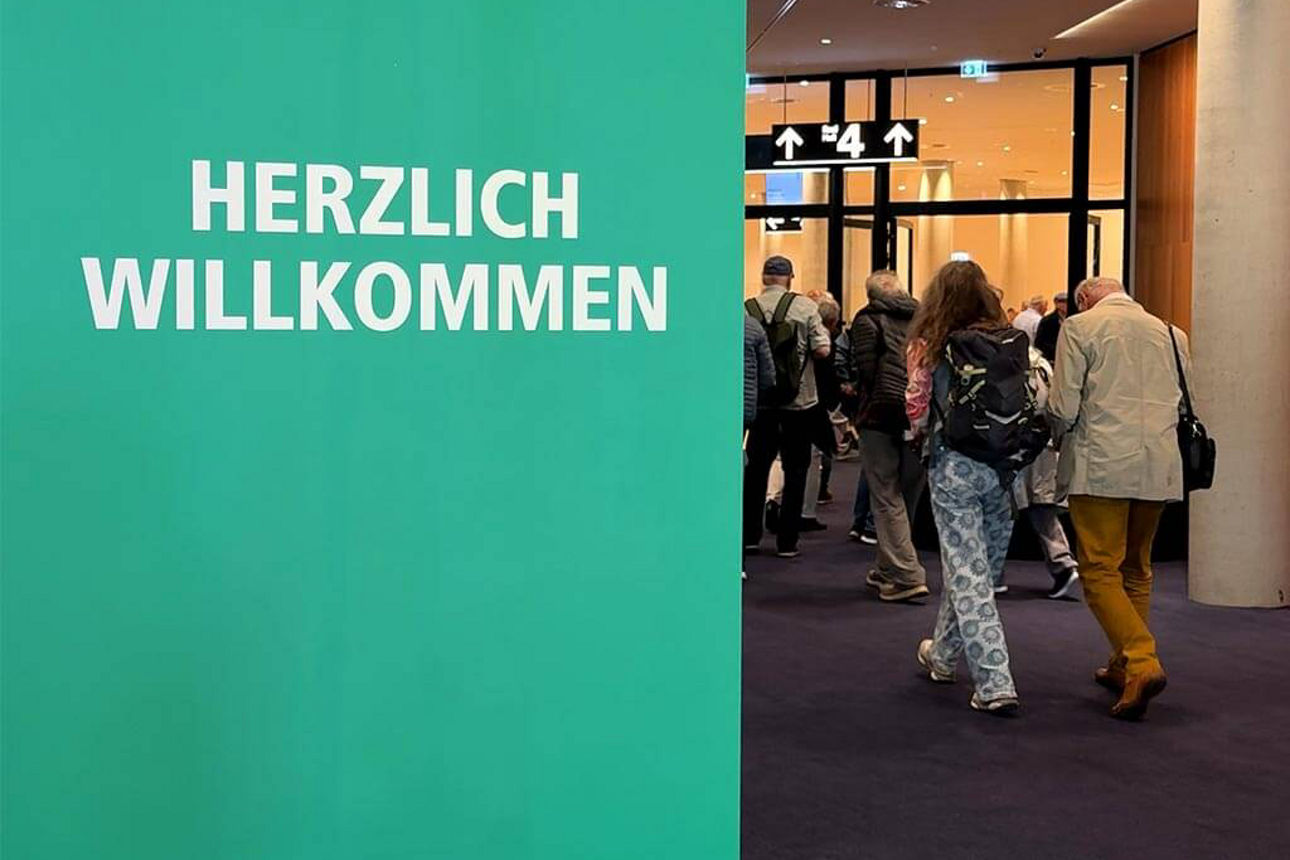 Eingang zur Generalversammlung der PSD Bank Nord