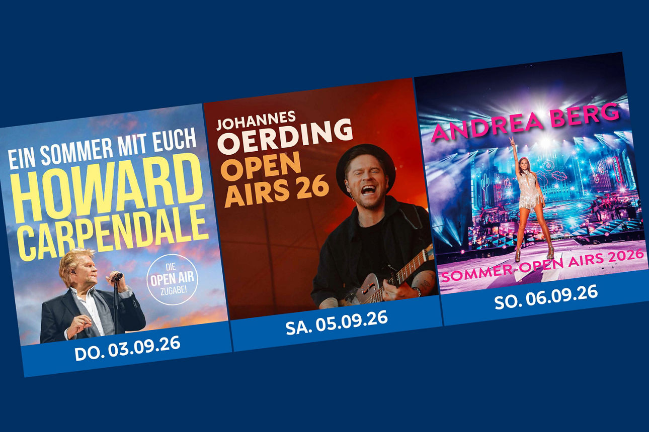 Das Bild zeigt drei Künstler, die beim VR-Kaiserfestival auftreten werden