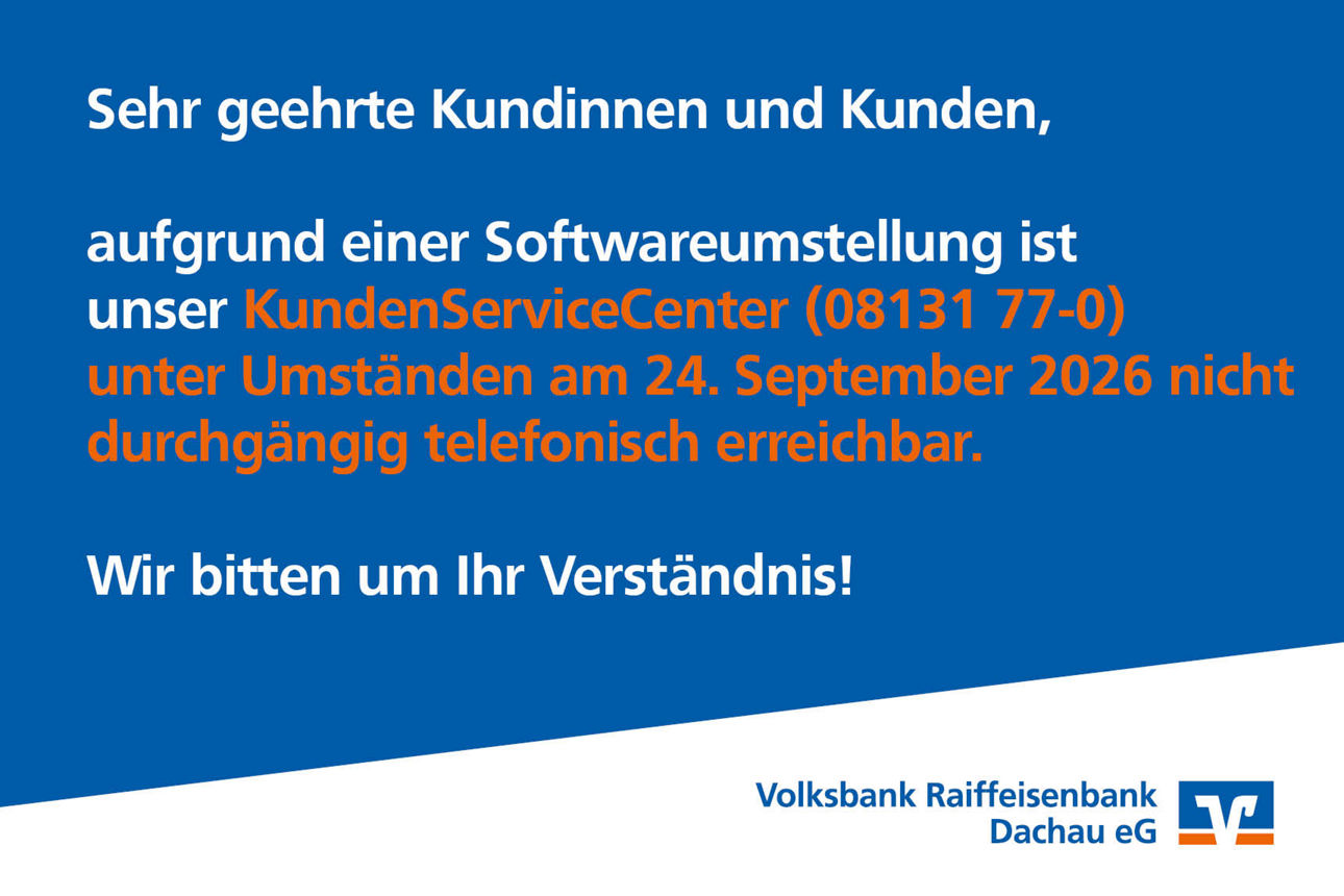 Infotext zur Softwareumstellung am 24.09.2026 