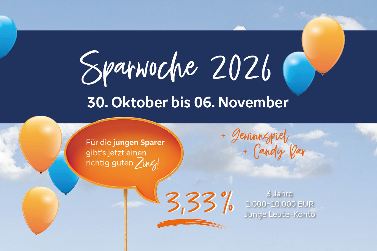 Sparwochenankündigung mit Sparwochenprodukt