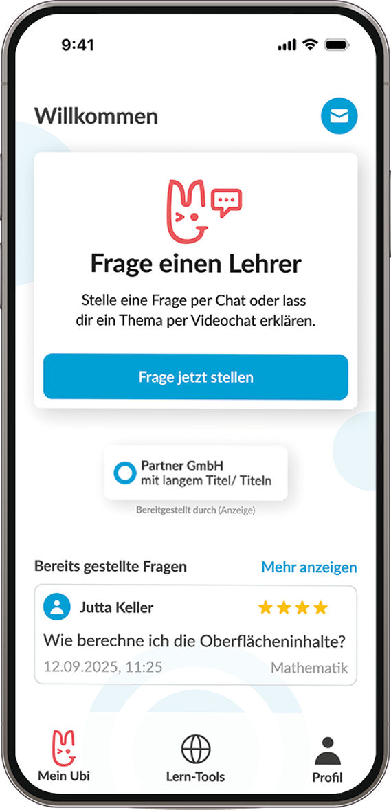 Ansicht der ubiMaster-App auf einem Smartphone