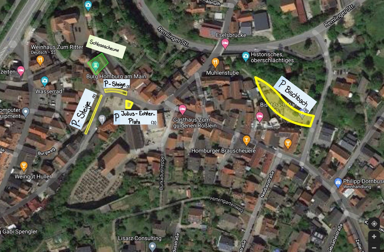 Parkmöglichkeiten Schlossscheune