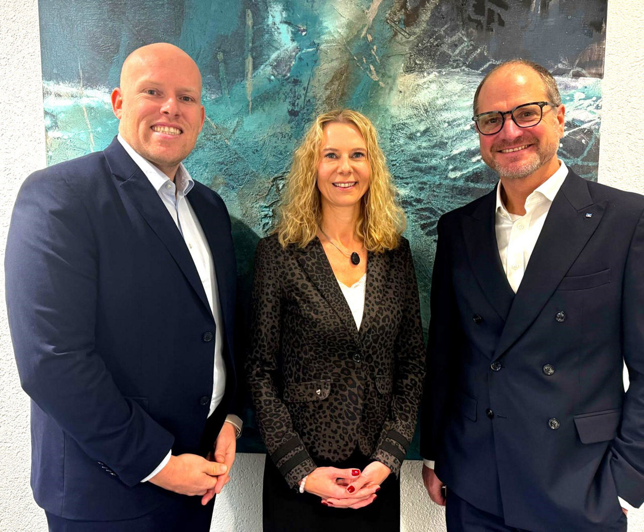 Philipp Staniszewski (stellvertretender Vorstandssprecher), Melanie Lappöhn (Vorstandssprecherin), Marcus Schuster (Vorstand)