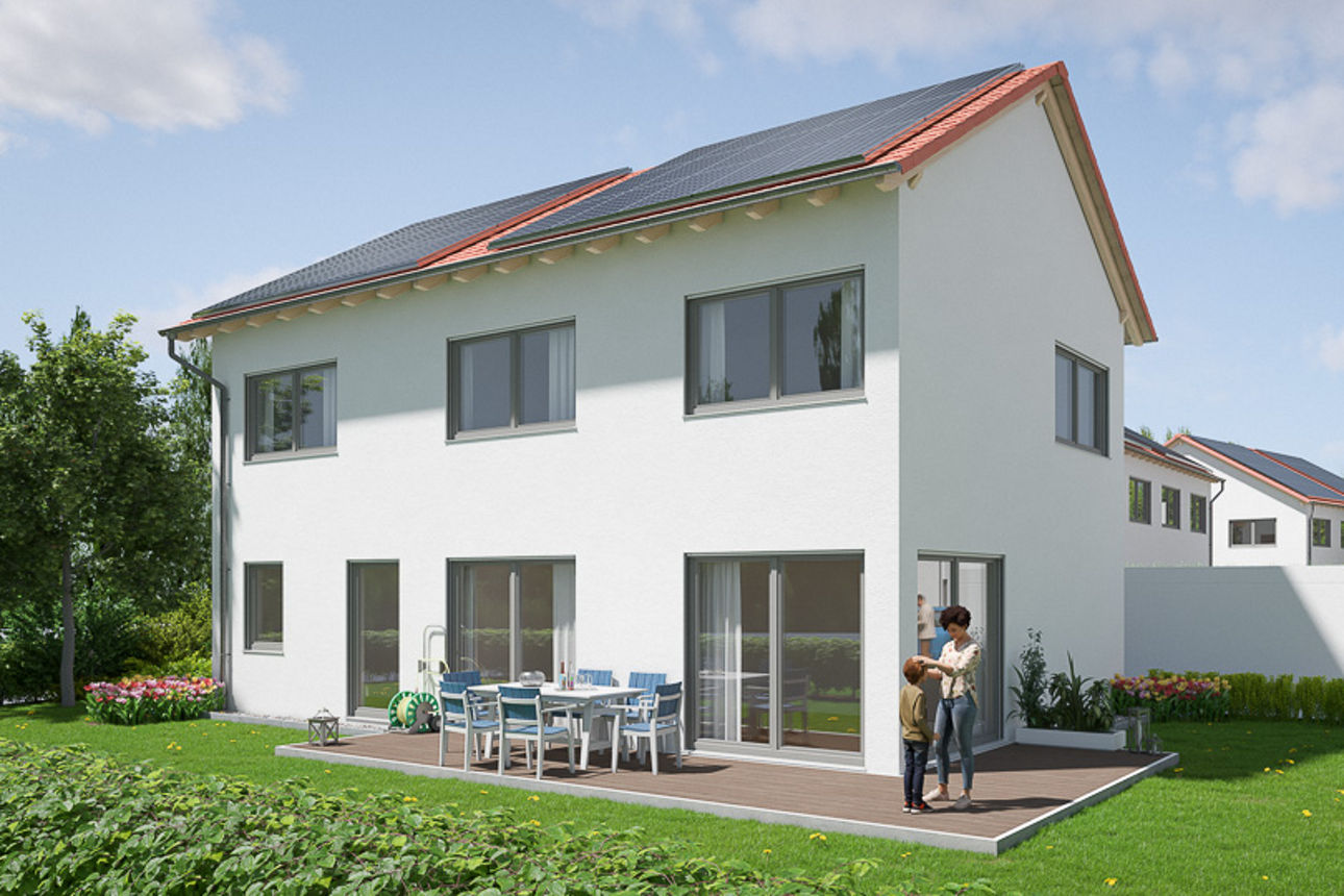 Bild eines Musterhauses zum Schätzen