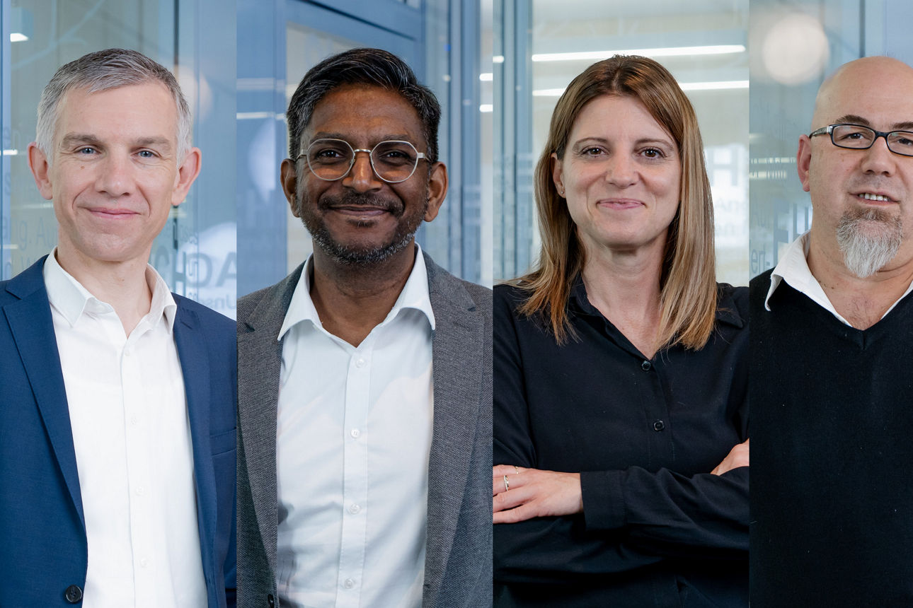 Eine Collage mit 5 Führungskräften der Sparda-Bank