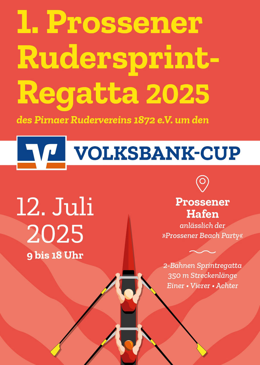 Plakat 1. Prossener Rudersprintregatta - 12.07.2025