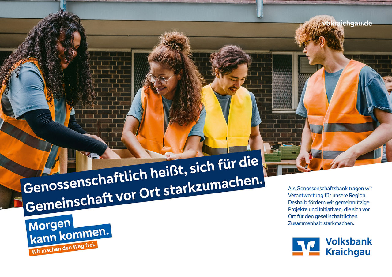 Anzeige zum Thema Regionale Verantwortung Motiv Menschen räumen gemeinsam auf
