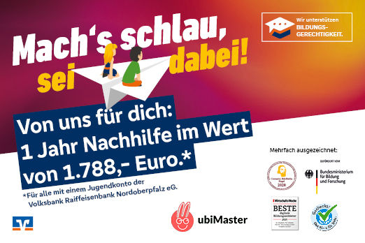 Schriftzug: Machs schlau sei dabei beim ubiMaster