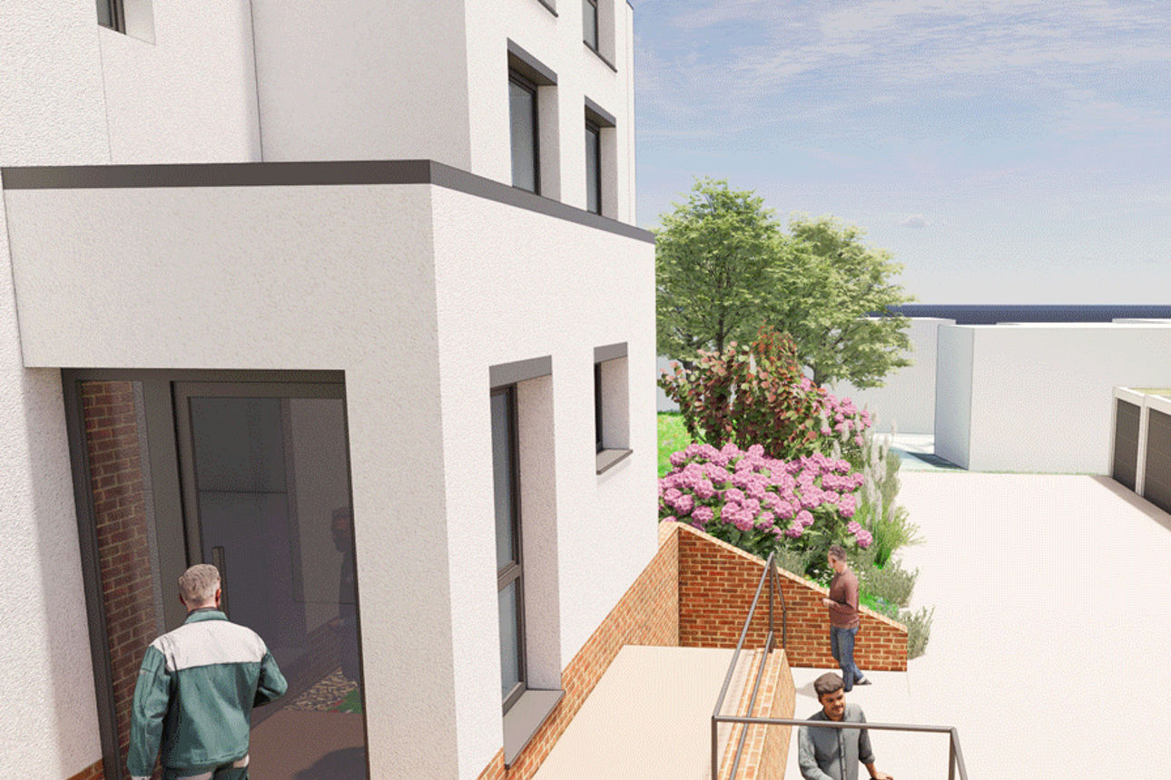 Visualisierung Neubau Wohnanlage Friedrichstraße Hartmannsdorf