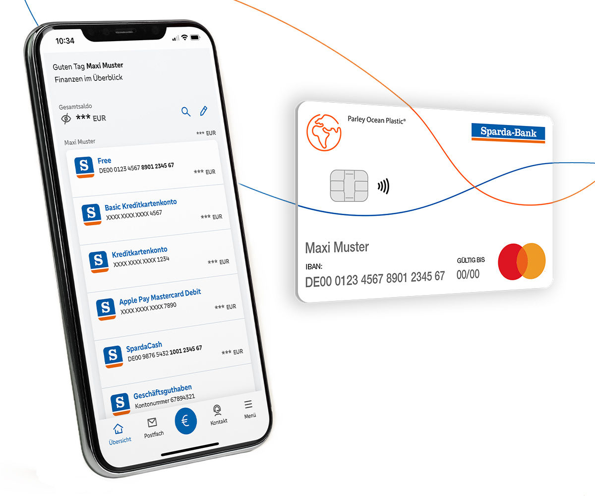 Online banking mit Karte Infografik