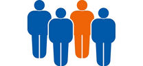 Piktogramm 4 Männergestalten